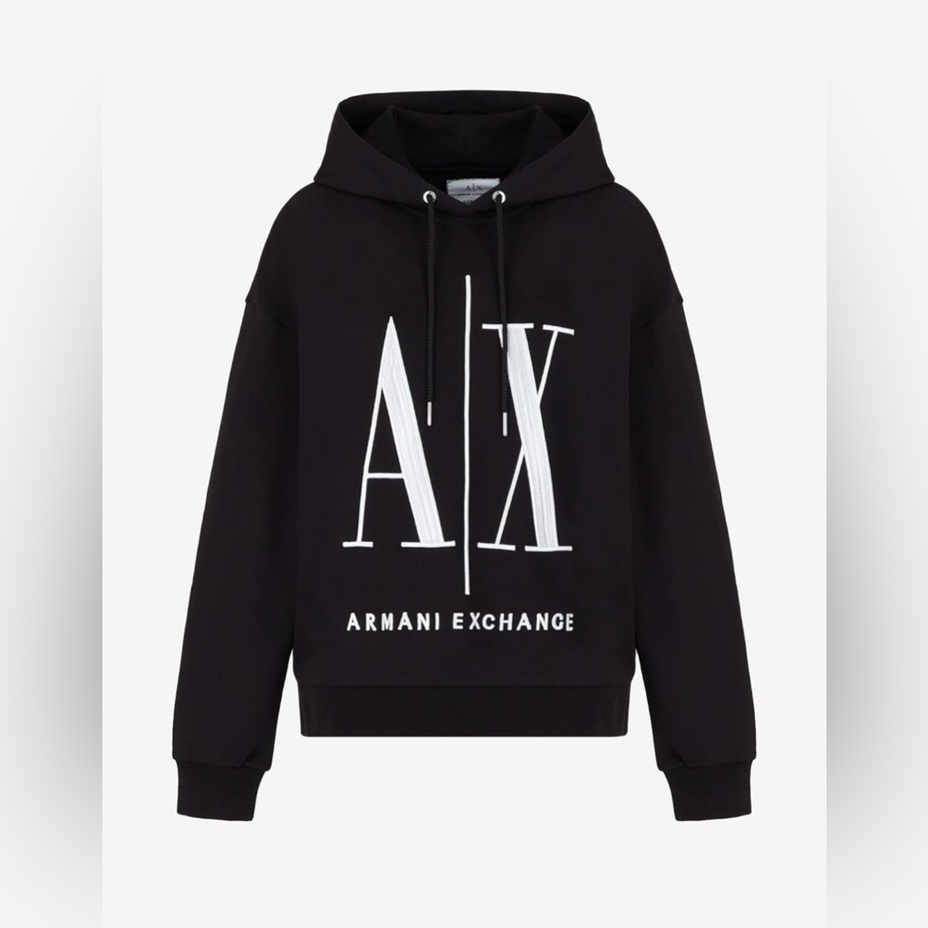 Nwot Armani Exchange Women's Icon Project Hooded Sweatshirt Sz Xl